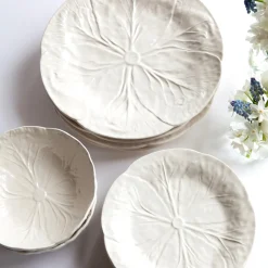 White Lettuce Dinner Plate