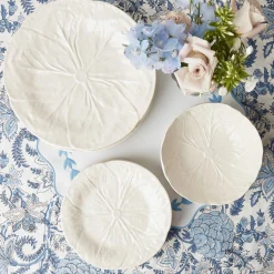 White Lettuce Dinner Plate