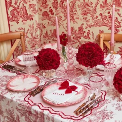 White Linen Xoxo Napkins (Set Of 4)