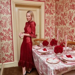 White Linen Xoxo Napkins (Set Of 4)