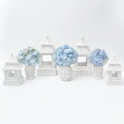 White Rattan Decoration Set