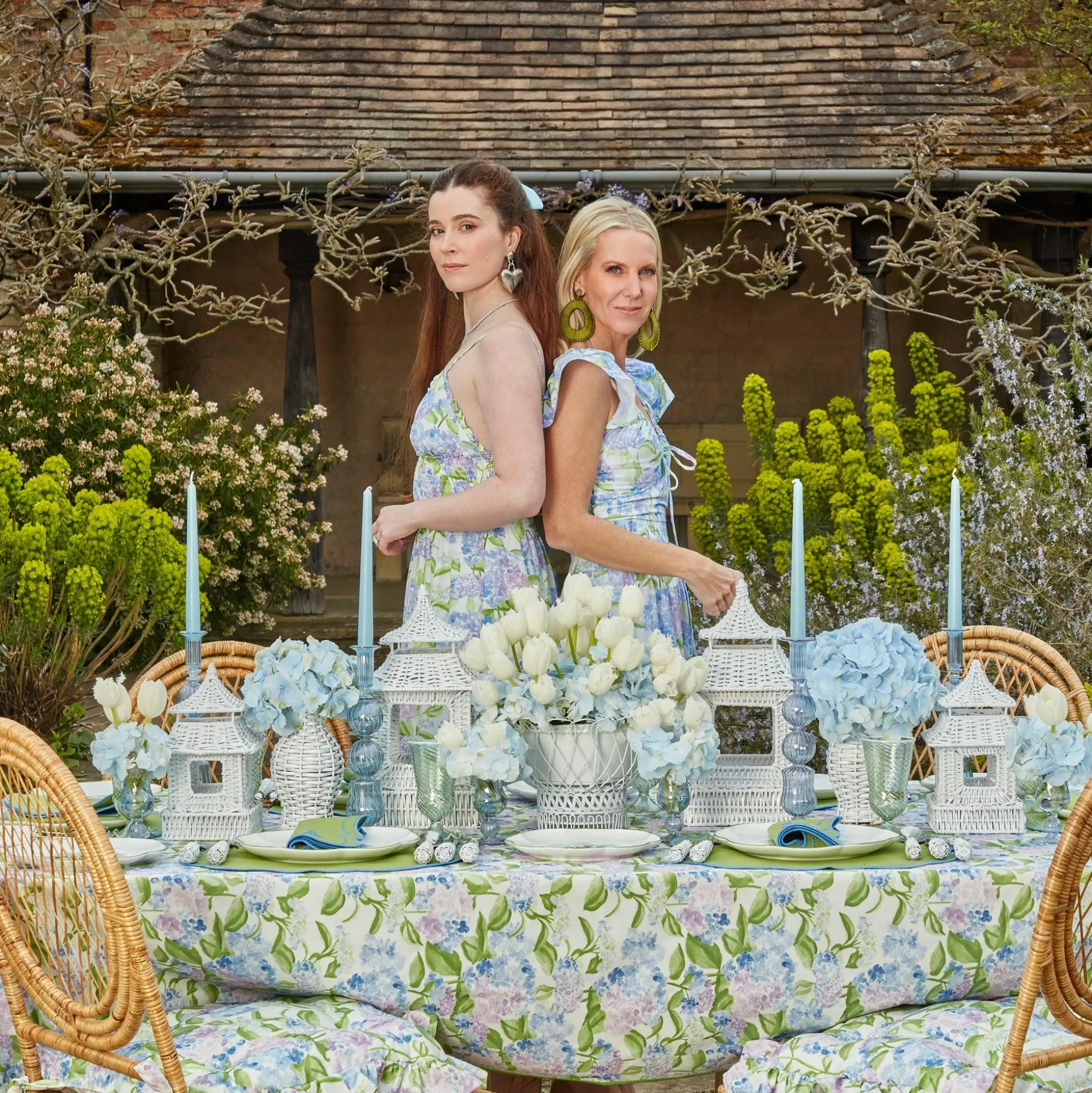 White Rattan Decoration Set