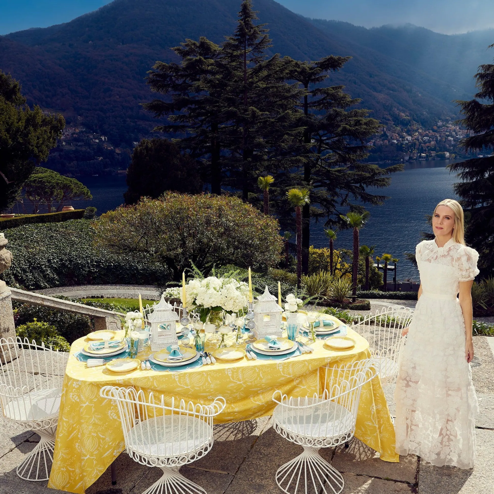 White Rattan Decoration Set