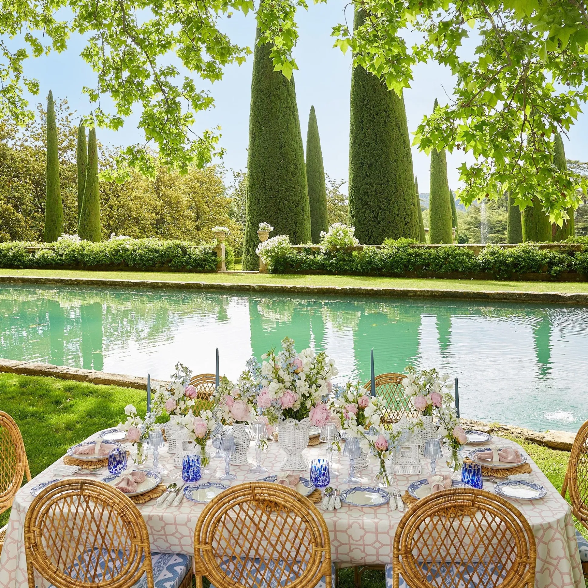 White Rattan Decoration Set