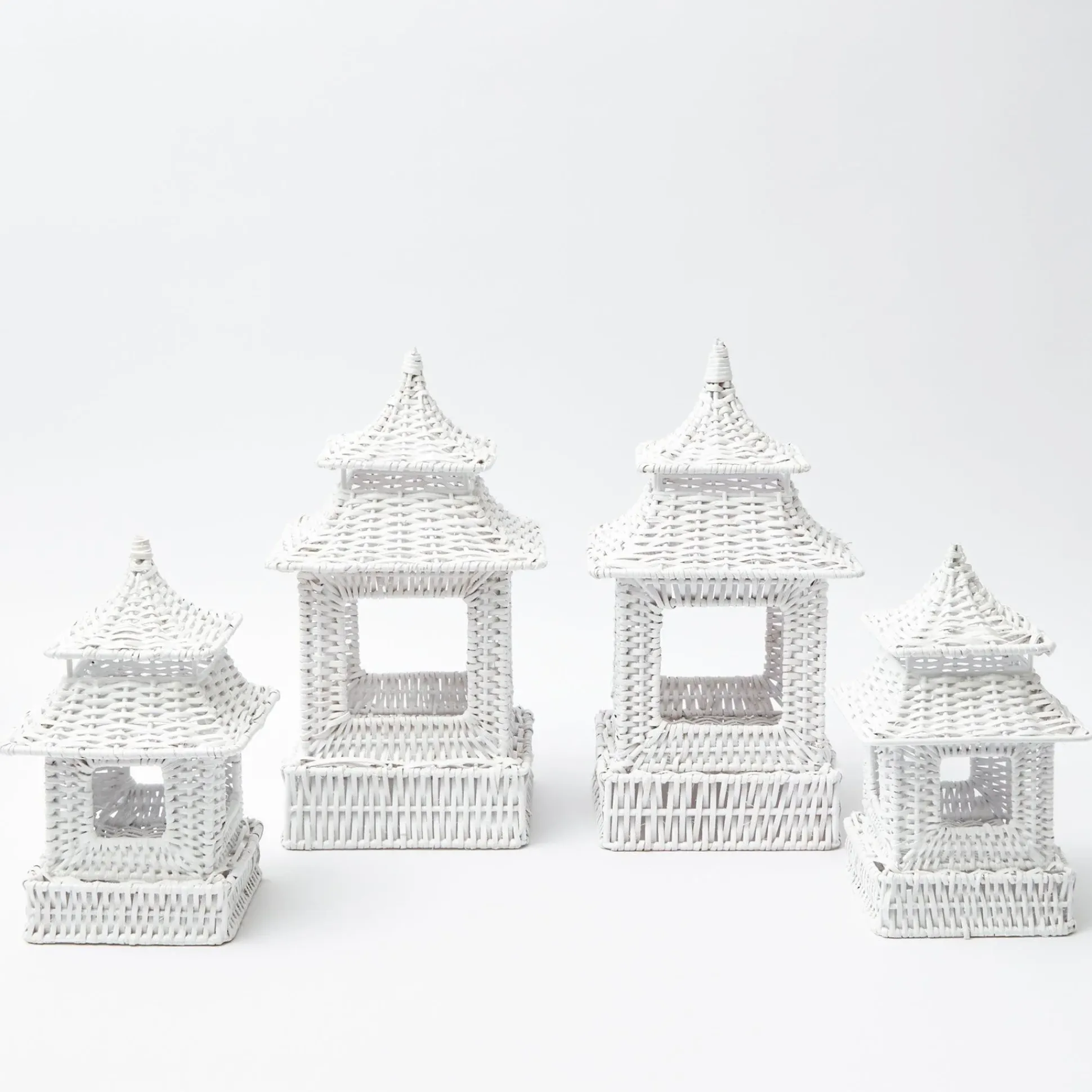 White Rattan Decoration Set