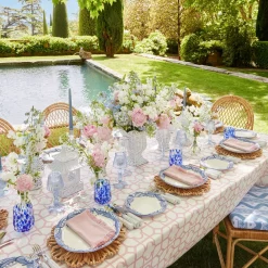 White Rattan Pagoda & Urn Vase Set