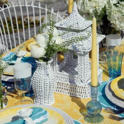 White Rattan Vase (Set Of 3)