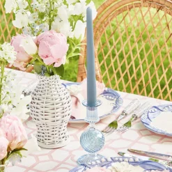 White Rattan Vase (Set Of 3)