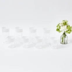 White Ribbon Water & Wine Glassware Set