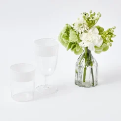 White Ribbon Water & Wine Glassware Set