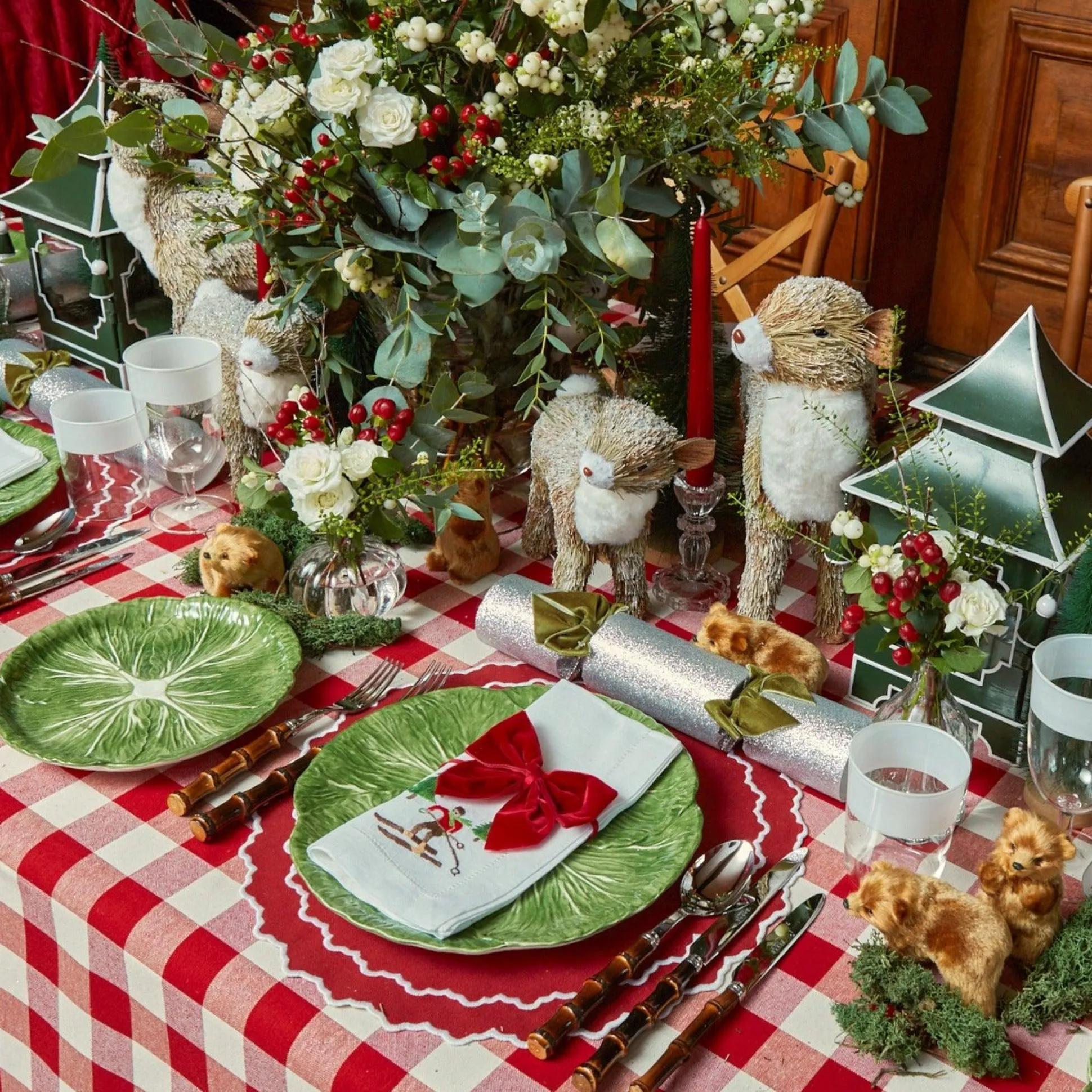 White Ribbon Water & Wine Glassware Set