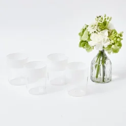 White Ribbon Water & Wine Glassware Set