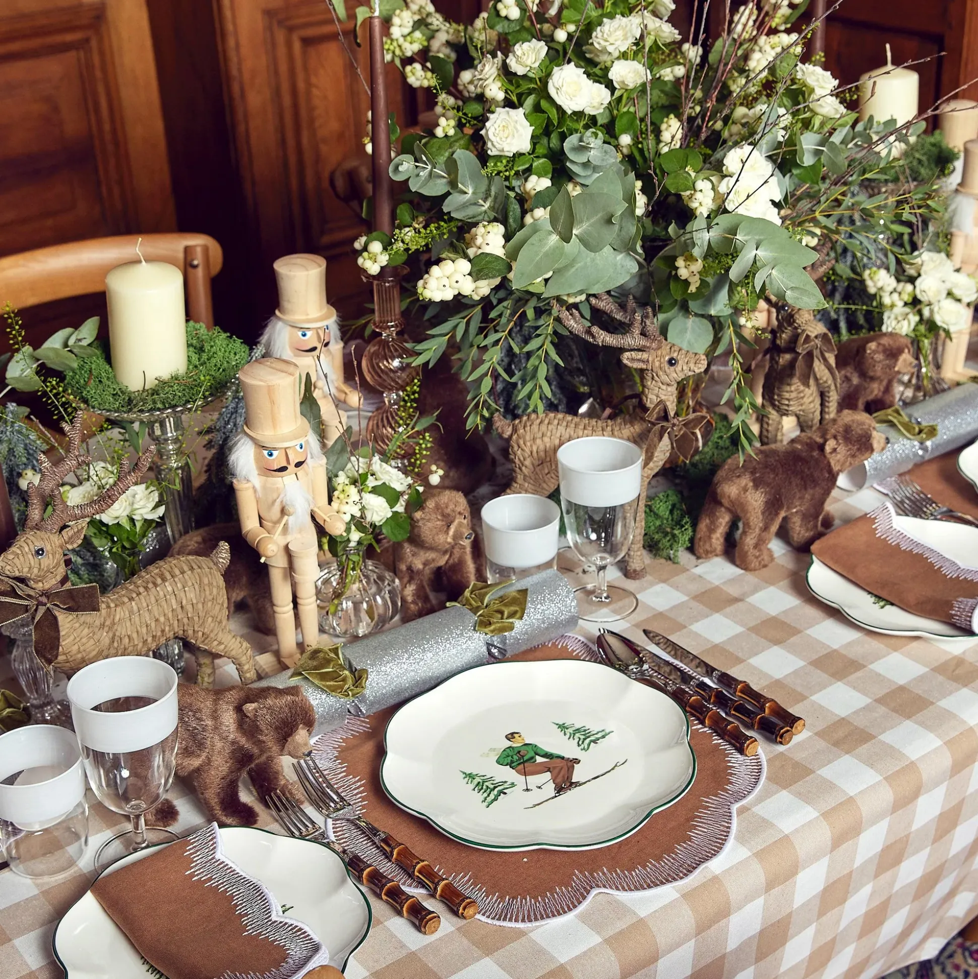 White Ribbon Water & Wine Glassware Set