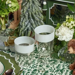 White Ribbon Water Glasses (Set Of 4)