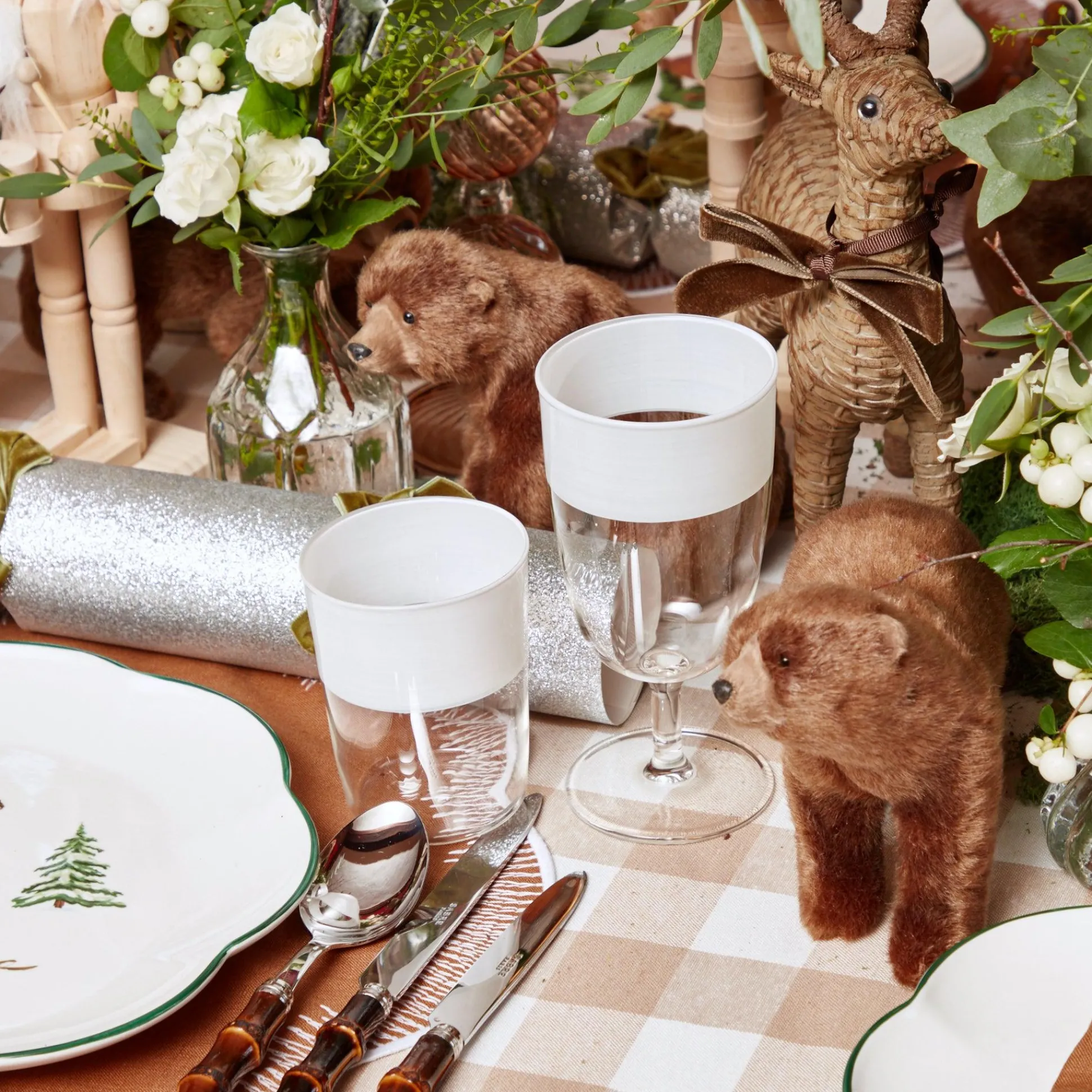 White Ribbon Water Glasses (Set Of 4)