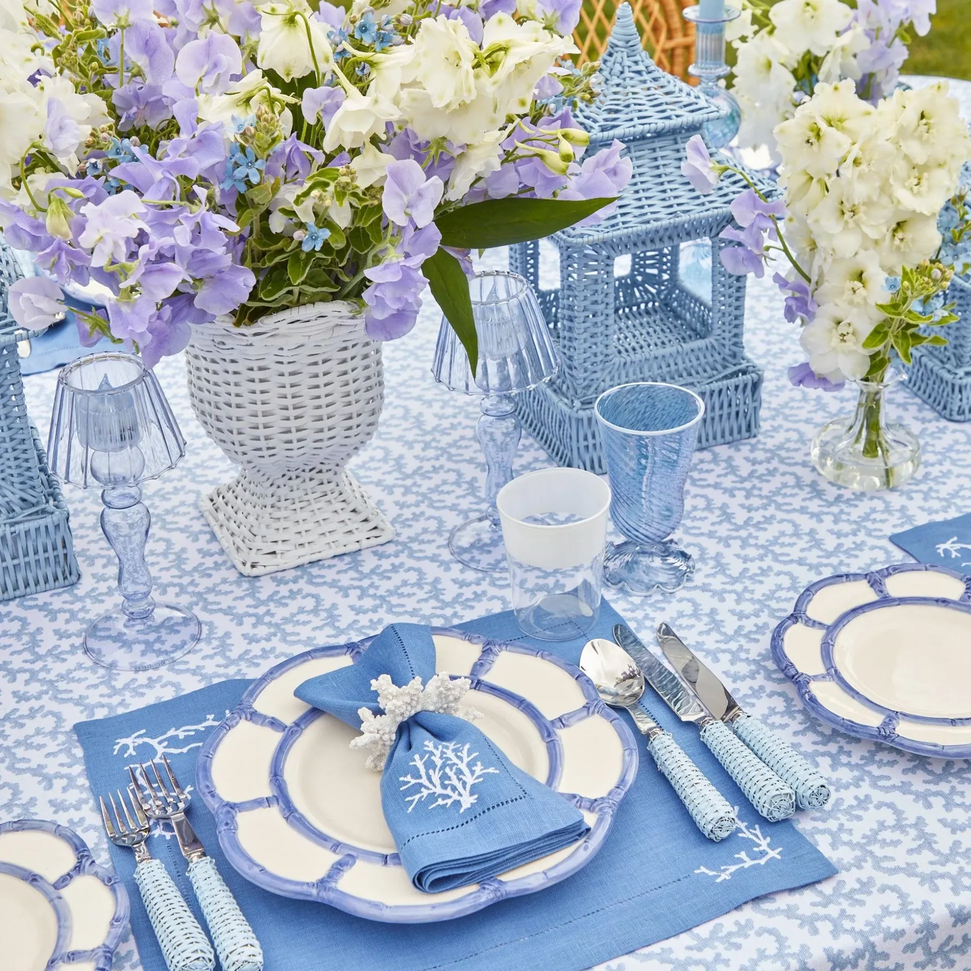 White Ribbon Water Glasses (Set Of 4)