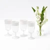 White Ribbon Wine Glasses (Set Of 4)