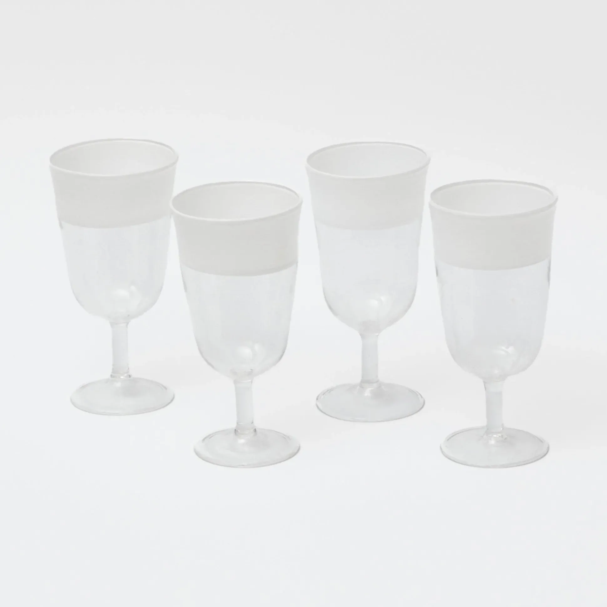 White Ribbon Wine Glasses (Set Of 4)