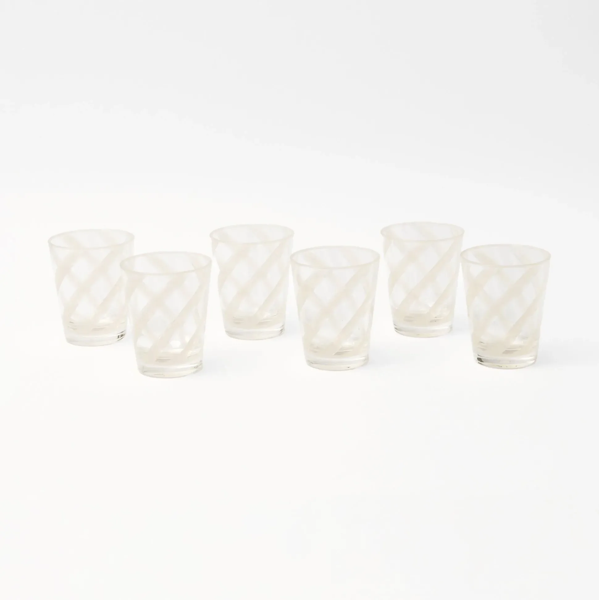White Swirl Outdoor Glasses (Set Of 6)