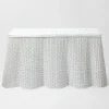 White Vivienne Rattan Scalloped Console Table