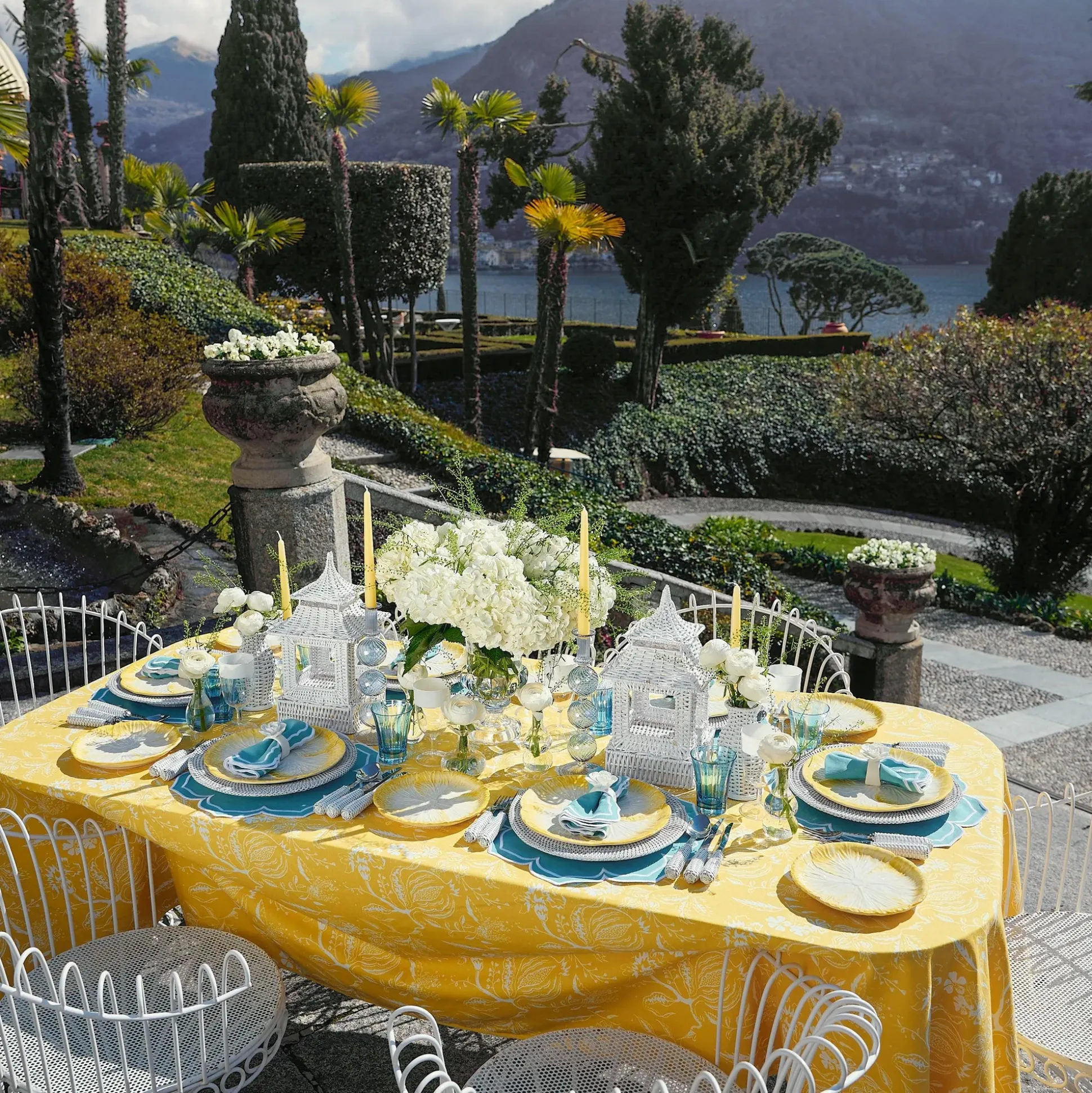 Yellow Capri Lettuce Dinner & Starter Plates (Set Of 8)