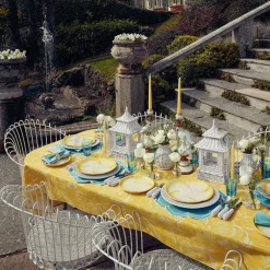 Yellow Capri Lettuce Dinner Plates (Set Of 4)