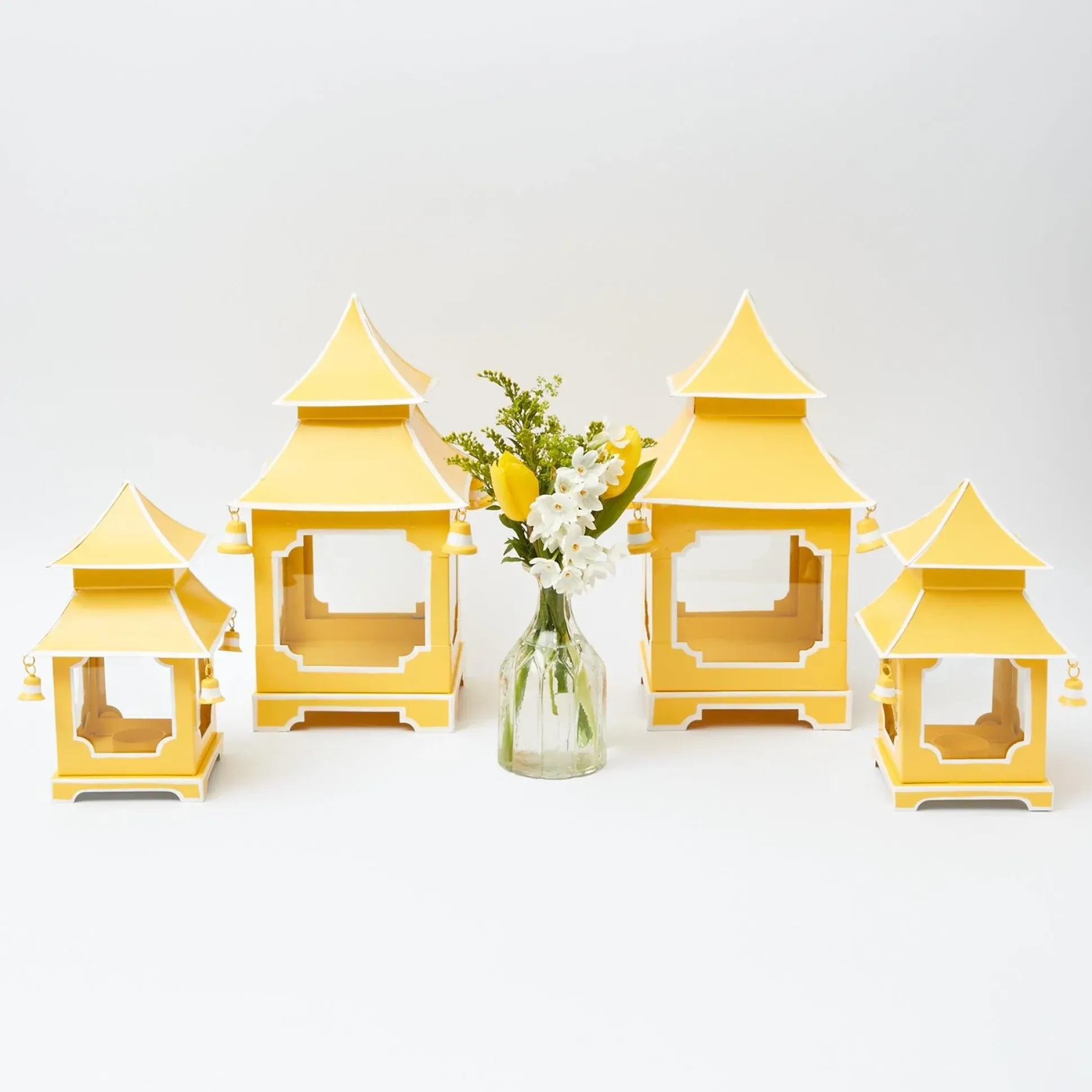 Yellow Pagoda Lantern Set