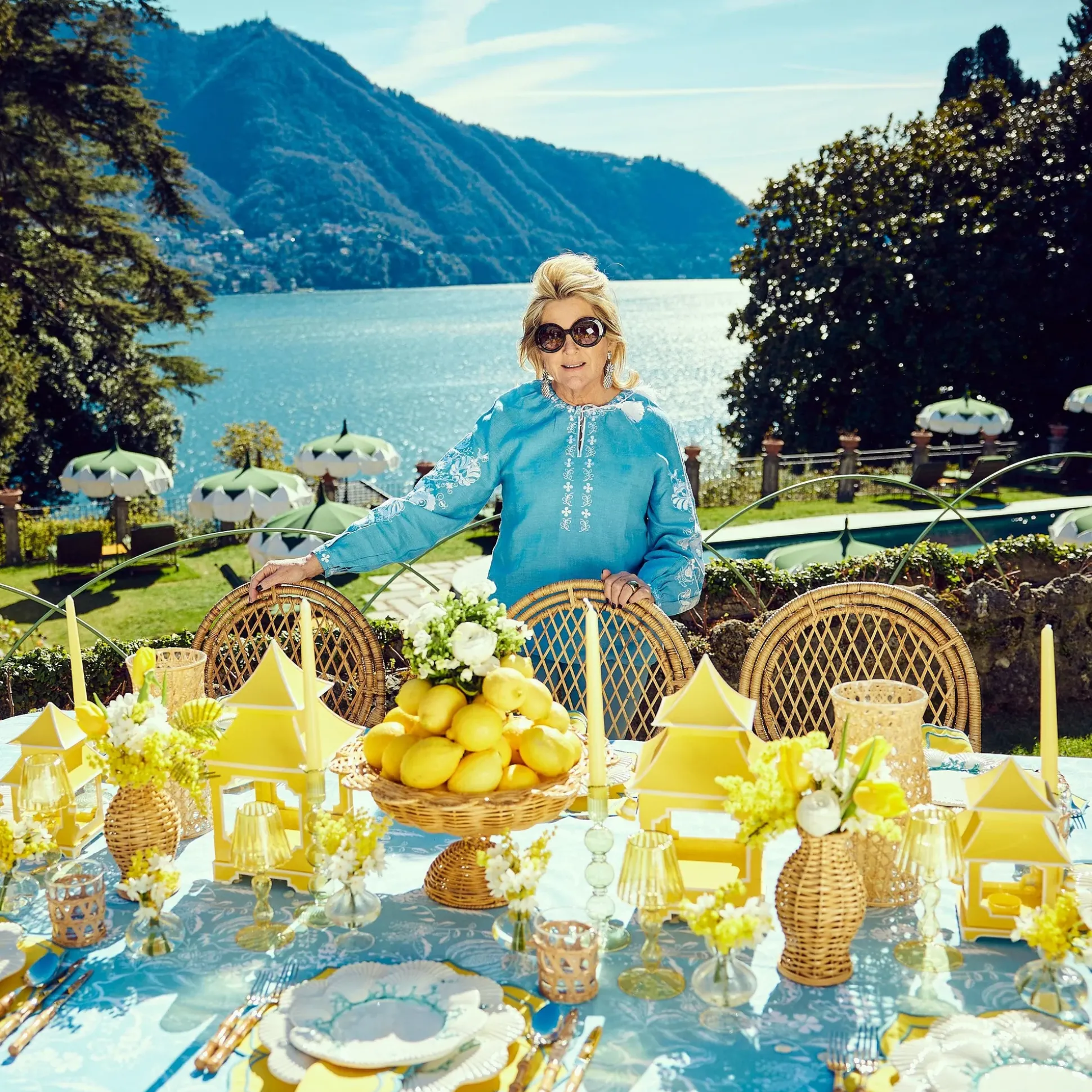 Yellow Pagoda Lantern Set