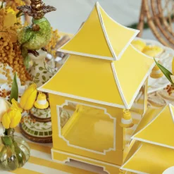 Yellow Pagoda Lantern Set